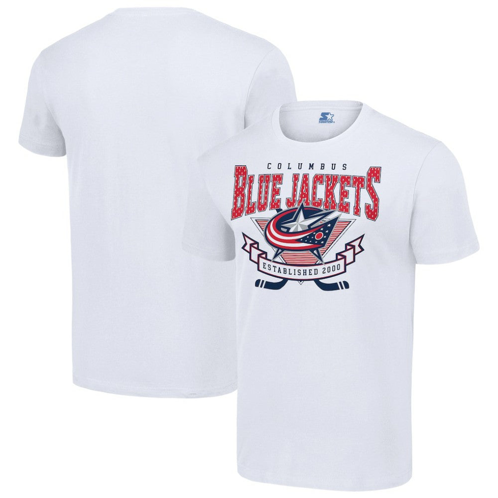 Columbus Blue Jackets - Starter Team Logo Graphic T-Shirt White