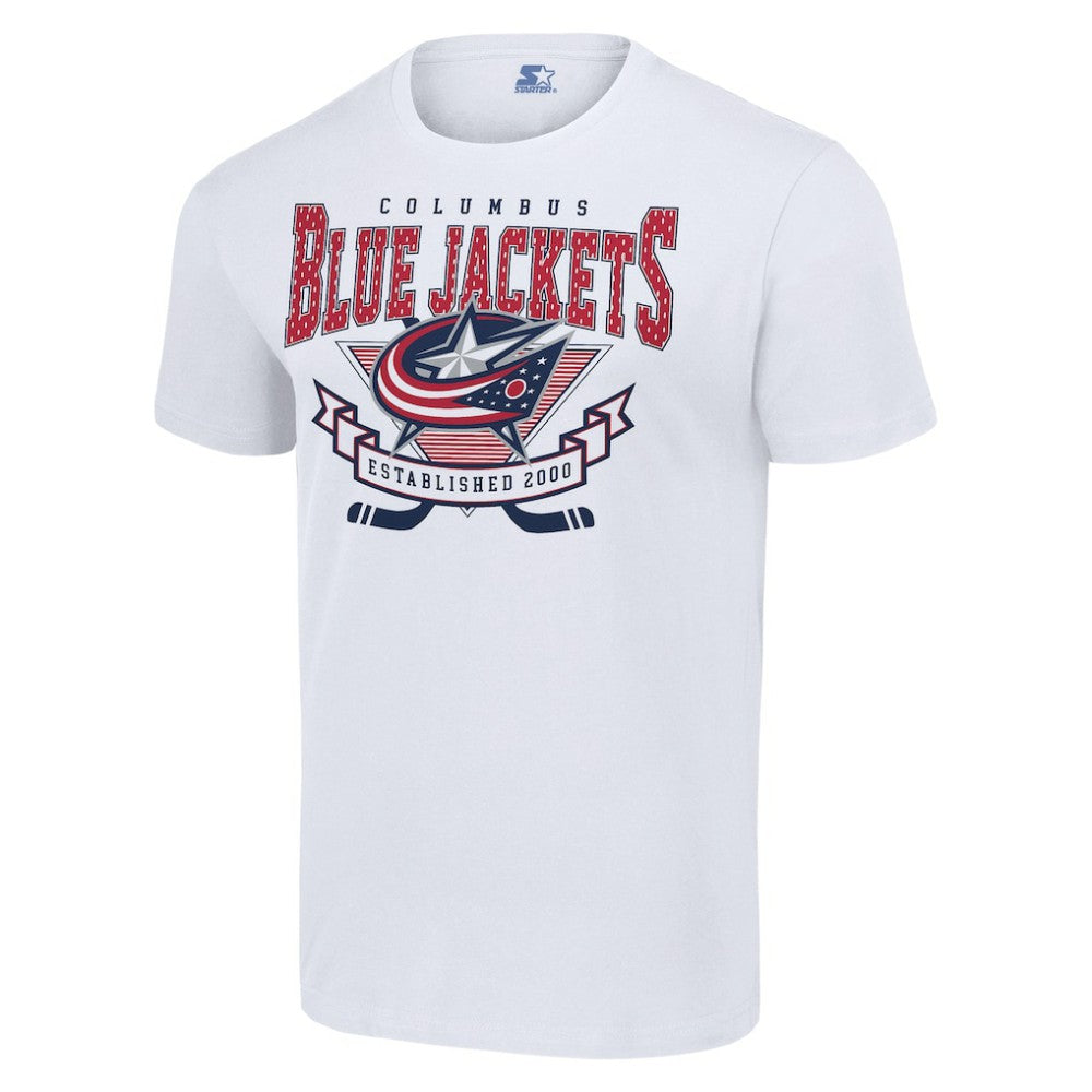 Columbus Blue Jackets - Starter Team Logo Graphic T-Shirt White