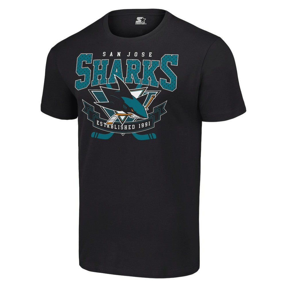 San Jose Sharks - Starter Team Logo Graphic T-Shirt Black