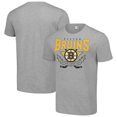 Boston Bruins Starter Team Logo Graphic T-Shirt Heather Gray