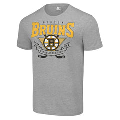 Boston Bruins Starter Team Logo Graphic T-Shirt Heather Gray