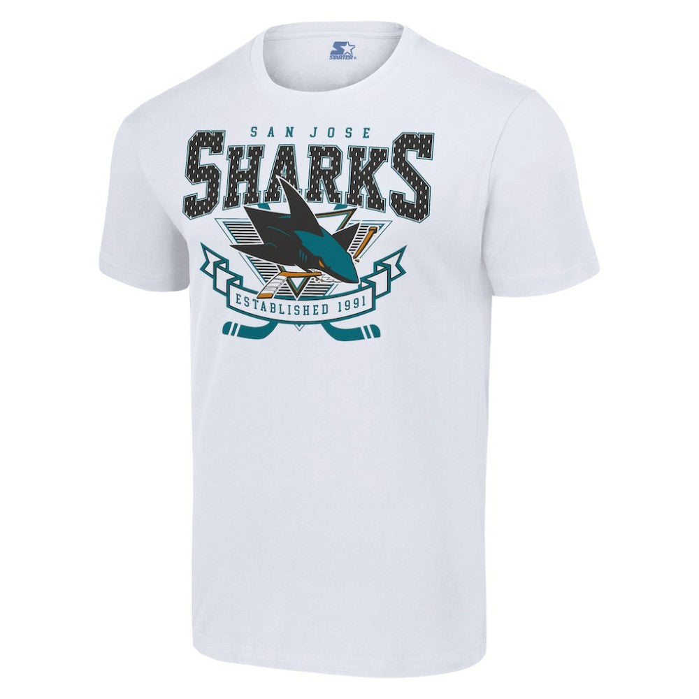 San Jose Sharks - Starter Team Logo Graphic T-Shirt White