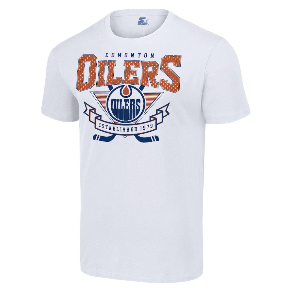 Edmonton Oilers - Starter Team Logo Graphic T-Shirt White