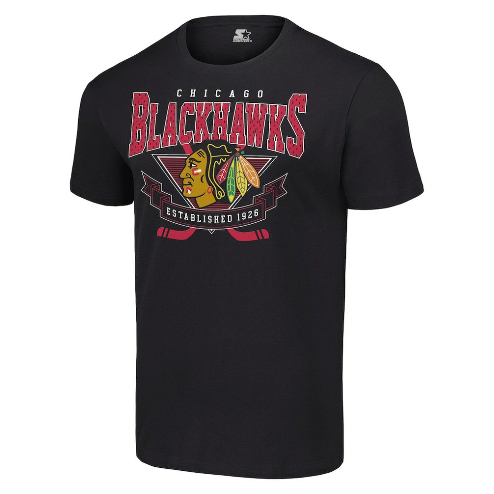 Chicago Blackhawks Starter Team Logo Graphic T-Shirt Black