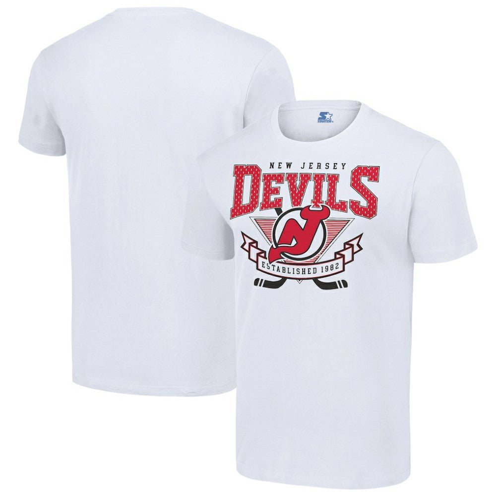 New Jersey Devils - Starter Team Logo Graphic T-Shirt White