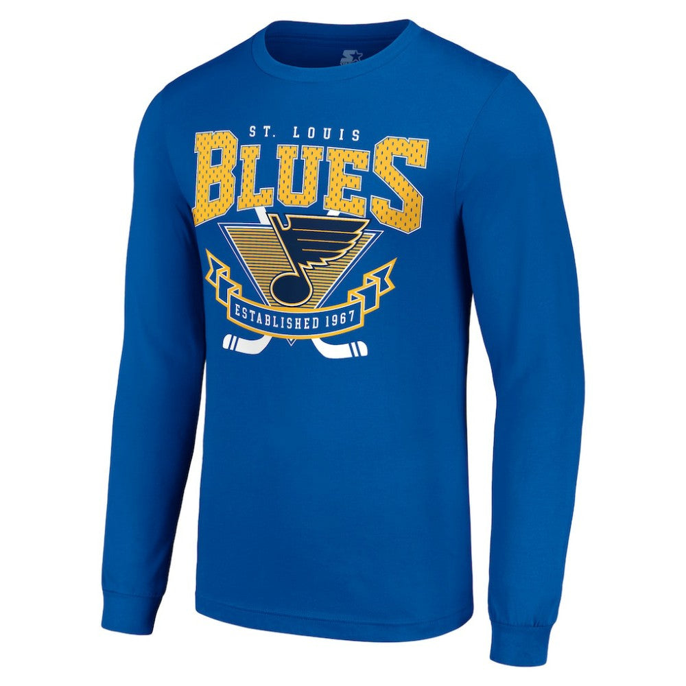 St. Louis Blues - Starter Team Logo Graphic Long Sleeve T-Shirt Blue