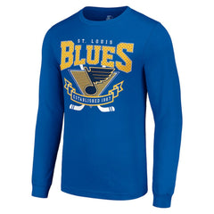 St. Louis Blues - Starter Team Logo Graphic Long Sleeve T-Shirt Blue