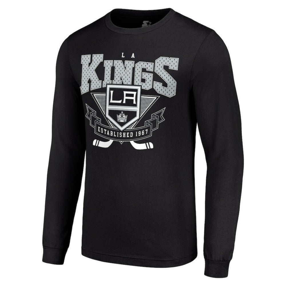 Los Angeles Kings - Starter Team Logo Graphic Long Sleeve T-Shirt Black