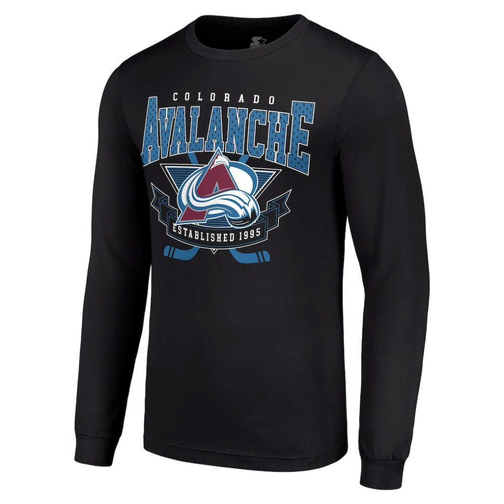 Colorado Avalanche - Starter Team Logo Graphic Long Sleeve T-Shirt Black