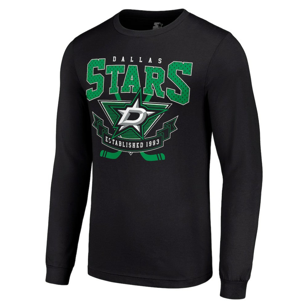 Dallas Stars - Starter Team Logo Graphic Long Sleeve T-Shirt Black