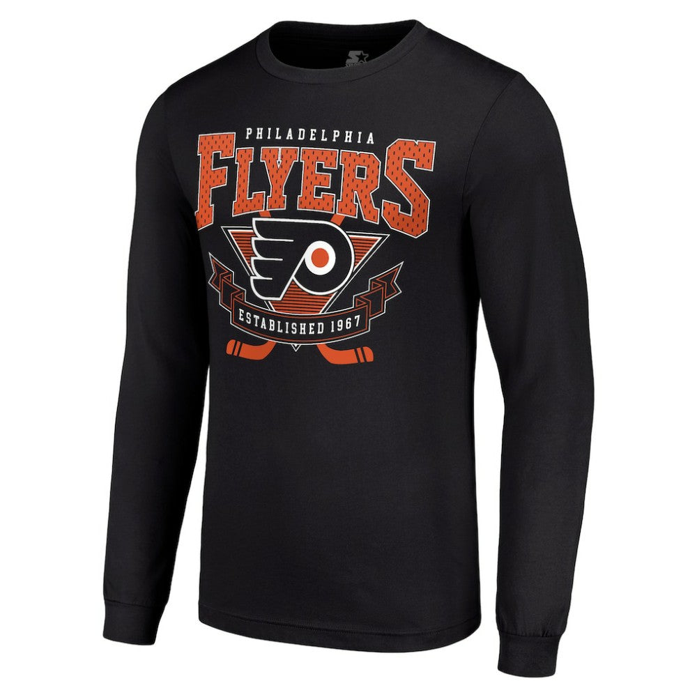 Philadelphia Flyers - Starter Team Logo Graphic Long Sleeve T-Shirt Black