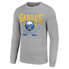 Buffalo Sabres - Starter '80s Inspired Team Logo Long Sleeve T-Shirt Heather Gray