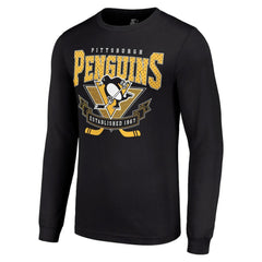Pittsburgh Penguins Starter Team Logo Graphic Long Sleeve T-Shirt Black