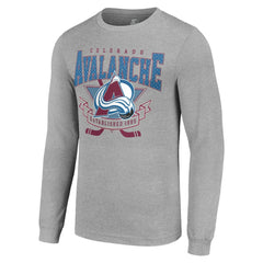 Colorado Avalanche - Starter '80s Inspired Team Logo Long Sleeve T-Shirt Heather Gray