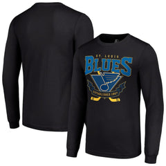 St. Louis Blues - Starter Team Logo Graphic Long Sleeve T-Shirt Black