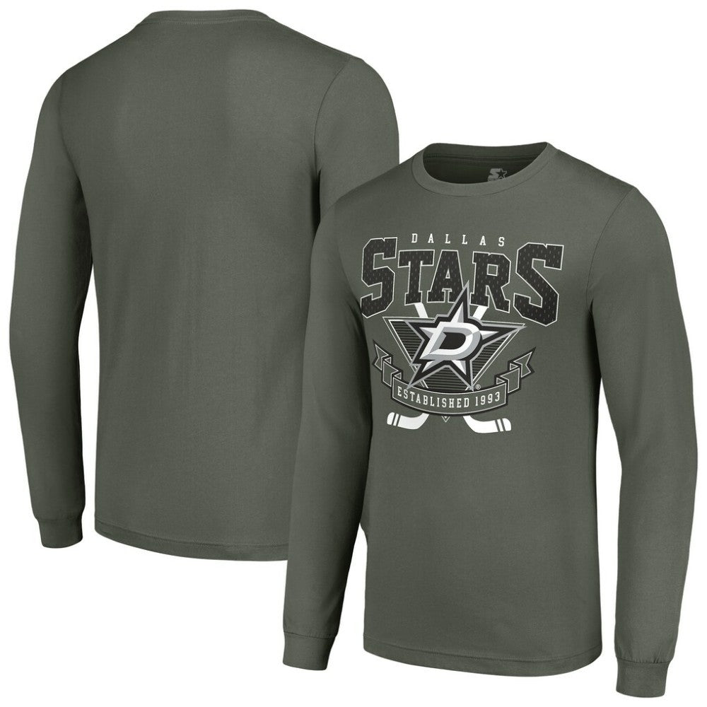 Dallas Stars - Starter Team Logo Graphic Long Sleeve T-Shirt Olive