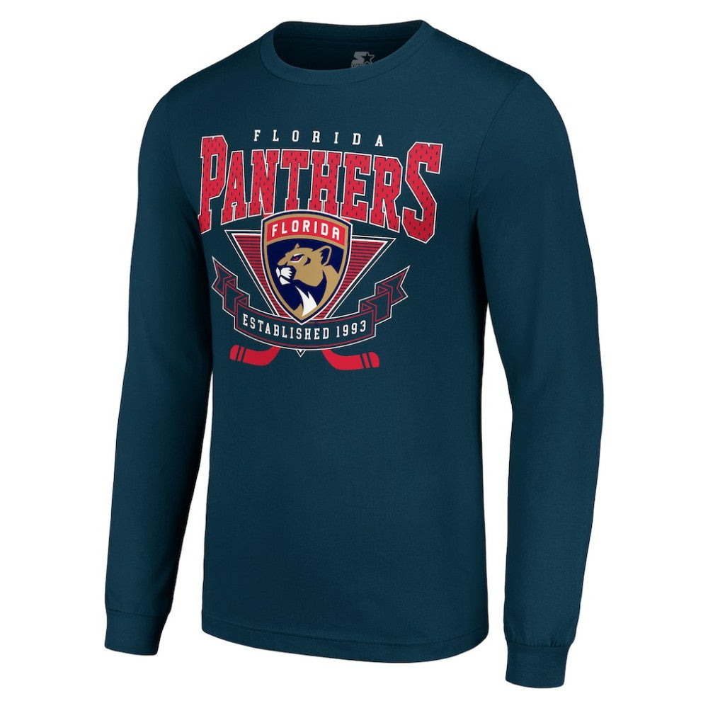 Florida Panthers - Starter Team Logo Graphic Long Sleeve T-Shirt Navy