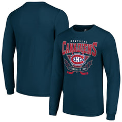Montreal Canadiens - Starter Team Logo Graphic Long Sleeve T-Shirt Navy