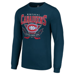 Montreal Canadiens - Starter Team Logo Graphic Long Sleeve T-Shirt Navy
