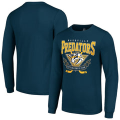 Nashville Predators - Starter Team Logo Graphic Long Sleeve T-Shirt Navy