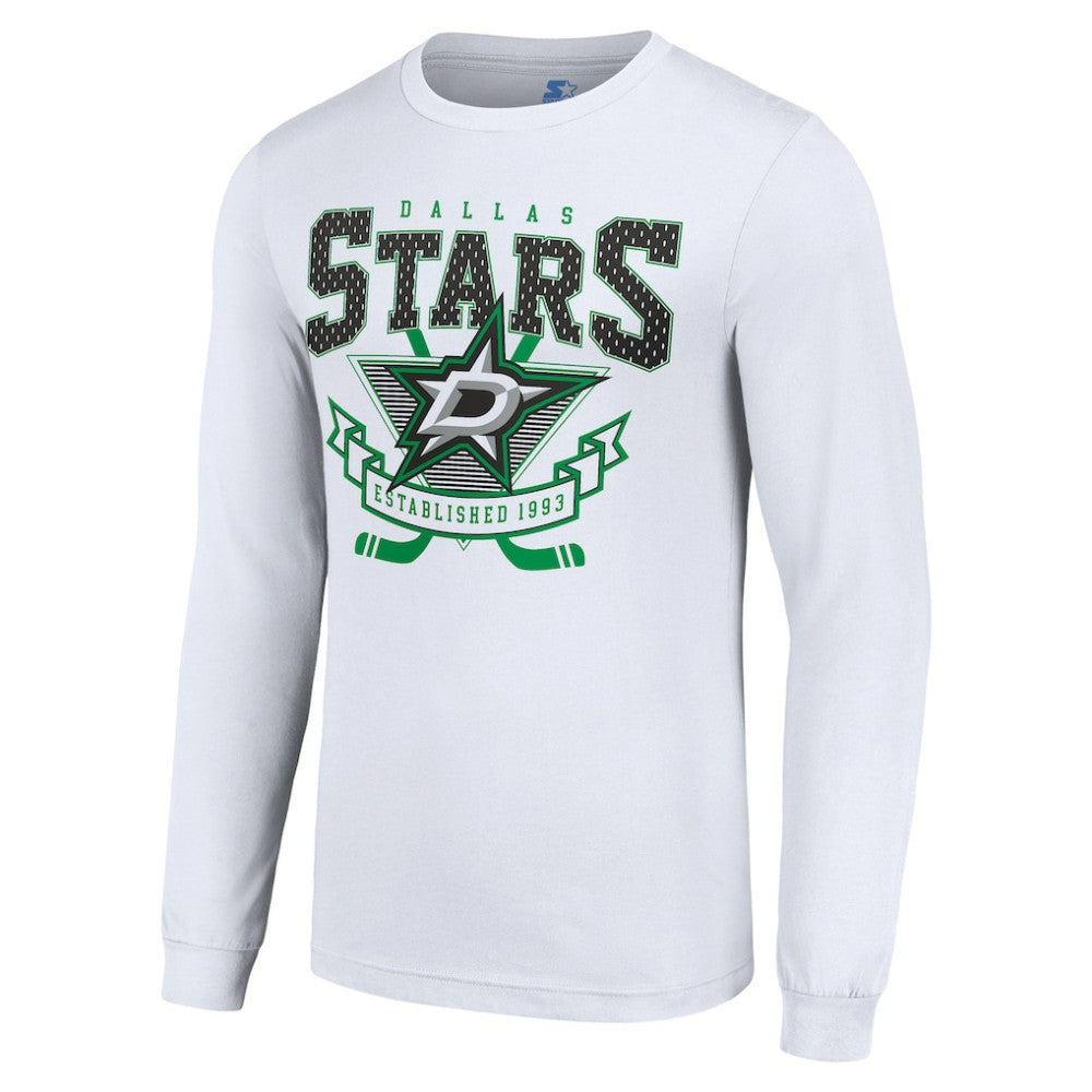 Dallas Stars - Starter Team Logo Graphic Long Sleeve T-Shirt White
