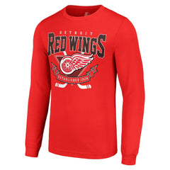 Detroit Red Wings - Starter Team Logo Graphic Long Sleeve T-Shirt Red