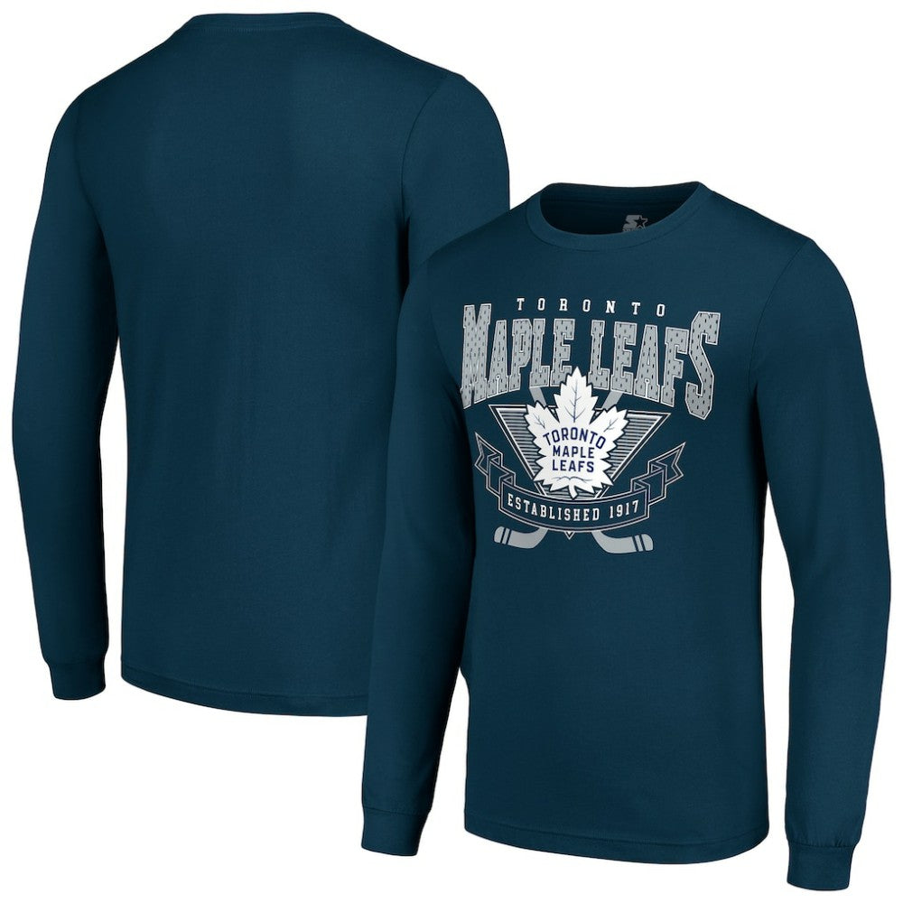 Toronto Maple Leafs - Starter Team Logo Graphic Long Sleeve T-Shirt Navy