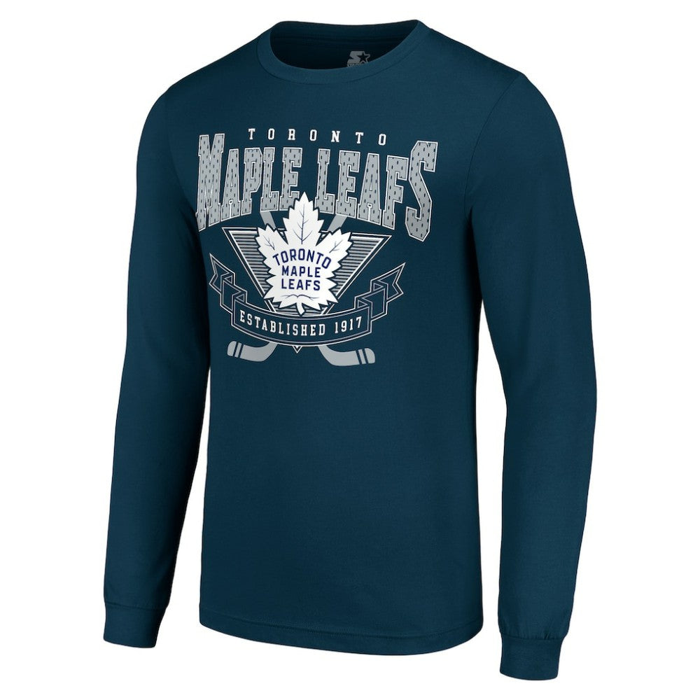 Toronto Maple Leafs - Starter Team Logo Graphic Long Sleeve T-Shirt Navy