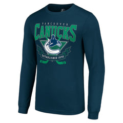 Vancouver Canucks - Starter Team Logo Graphic Long Sleeve T-Shirt Navy
