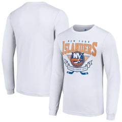 New York Islanders - Starter Team Logo Graphic Long Sleeve T-Shirt White