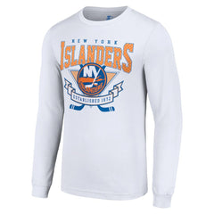 New York Islanders - Starter Team Logo Graphic Long Sleeve T-Shirt White