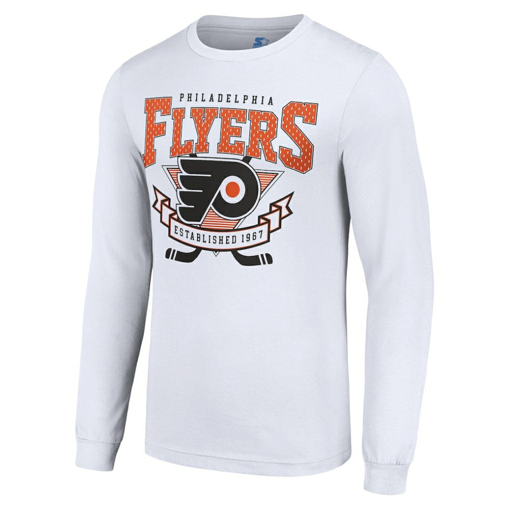 Philadelphia Flyers - Starter Team Logo Graphic Long Sleeve T-Shirt White