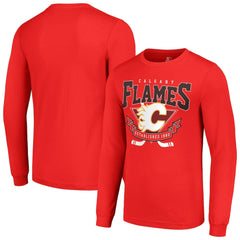 Calgary Flames - Starter Team Logo Graphic Long Sleeve T-Shirt Red