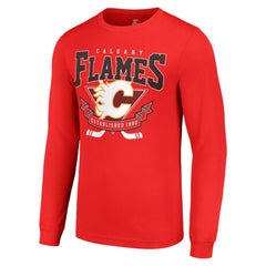 Calgary Flames - Starter Team Logo Graphic Long Sleeve T-Shirt Red