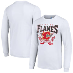 Calgary Flames - Starter Team Logo Graphic Long Sleeve T-Shirt White