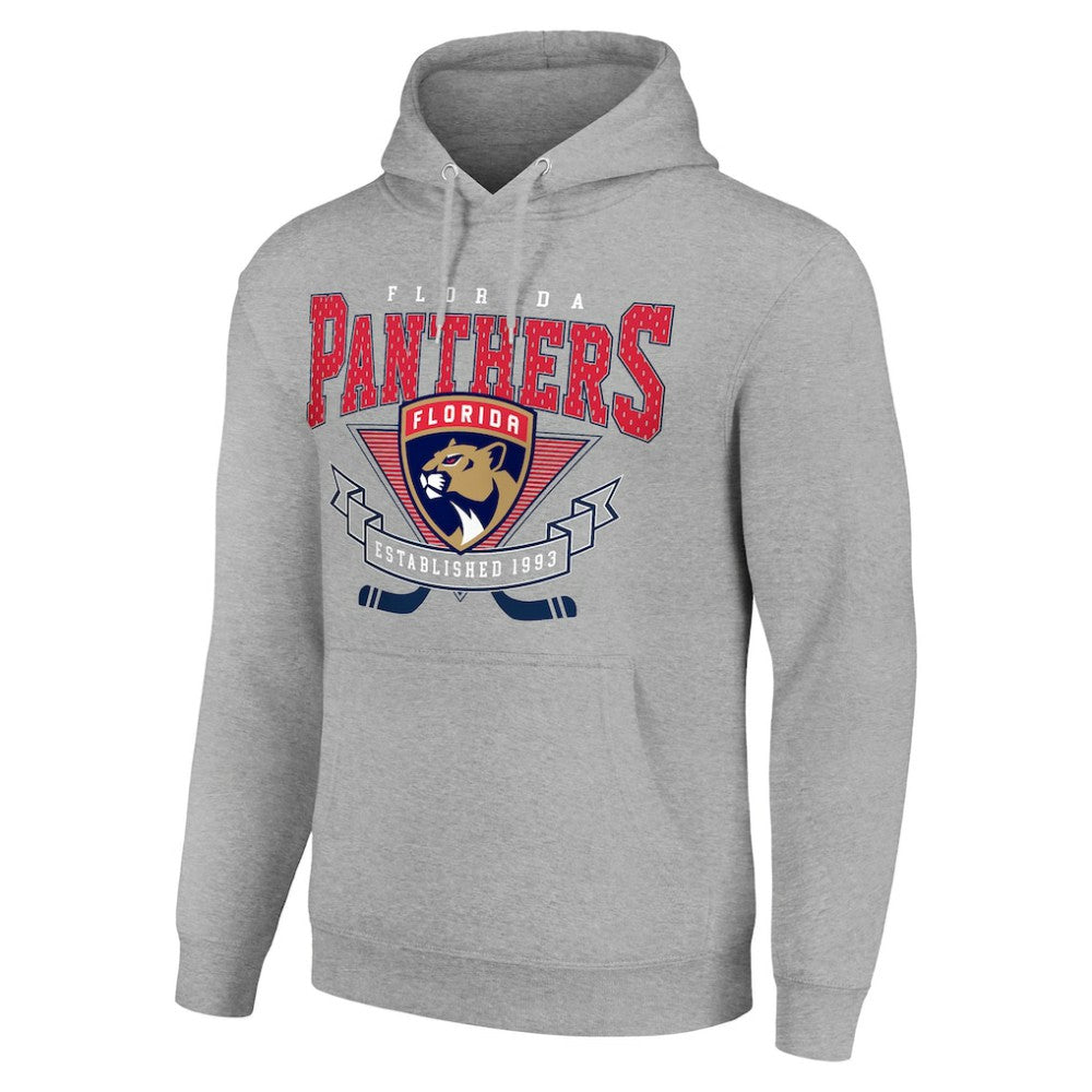 Florida Panthers - Starter Team Logo Graphic Fleece Tri-Blend Pullover Hoodie Heather Gray