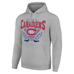 Montreal Canadiens - Starter Team Logo Graphic Fleece Tri-Blend Pullover Hoodie Heather Gray