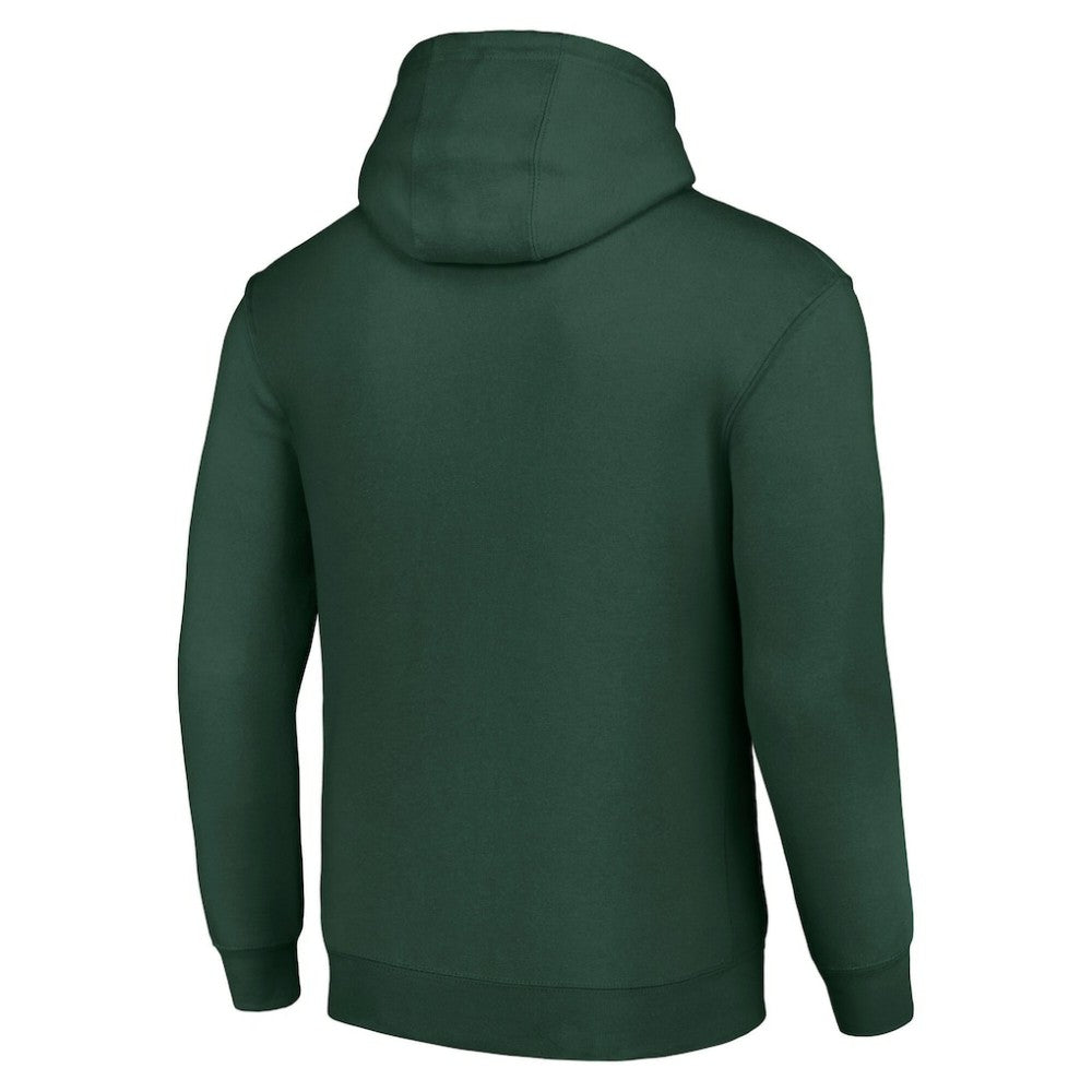 Minnesota Wild - Starter Team Logo Graphic Fleece Tri-Blend Pullover Hoodie Olive