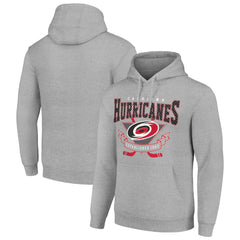 Carolina Hurricanes - Starter Team Logo Graphic Fleece Tri-Blend Pullover Hoodie Heather Gray