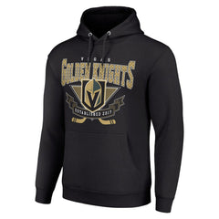 Vegas Golden Knights Starter Team Logo Graphic Fleece Tri-Blend Pullover Hoodie Black