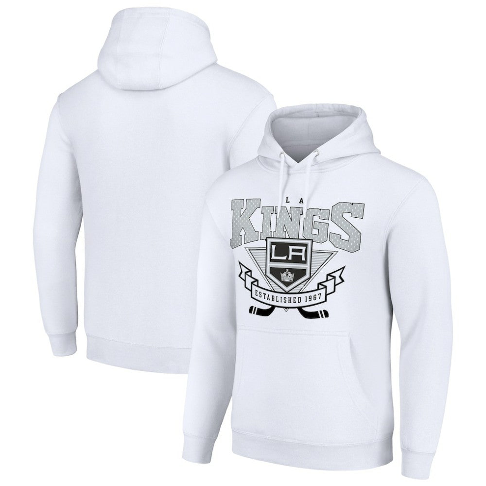 Los Angeles Kings - Starter Team Logo Graphic Fleece Tri-Blend Pullover Hoodie White