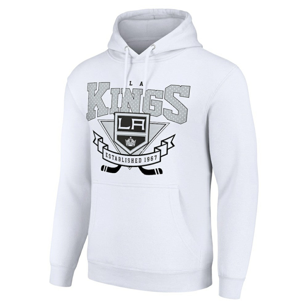 Los Angeles Kings - Starter Team Logo Graphic Fleece Tri-Blend Pullover Hoodie White