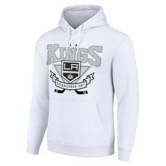 Los Angeles Kings - Starter Team Logo Graphic Fleece Tri-Blend Pullover Hoodie White