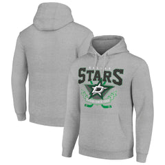Dallas Stars - Starter Team Logo Graphic Fleece Tri-Blend Pullover Hoodie Heather Gray