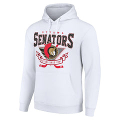 Ottawa Senators - Starter Team Logo Graphic Fleece Tri-Blend Pullover Hoodie White