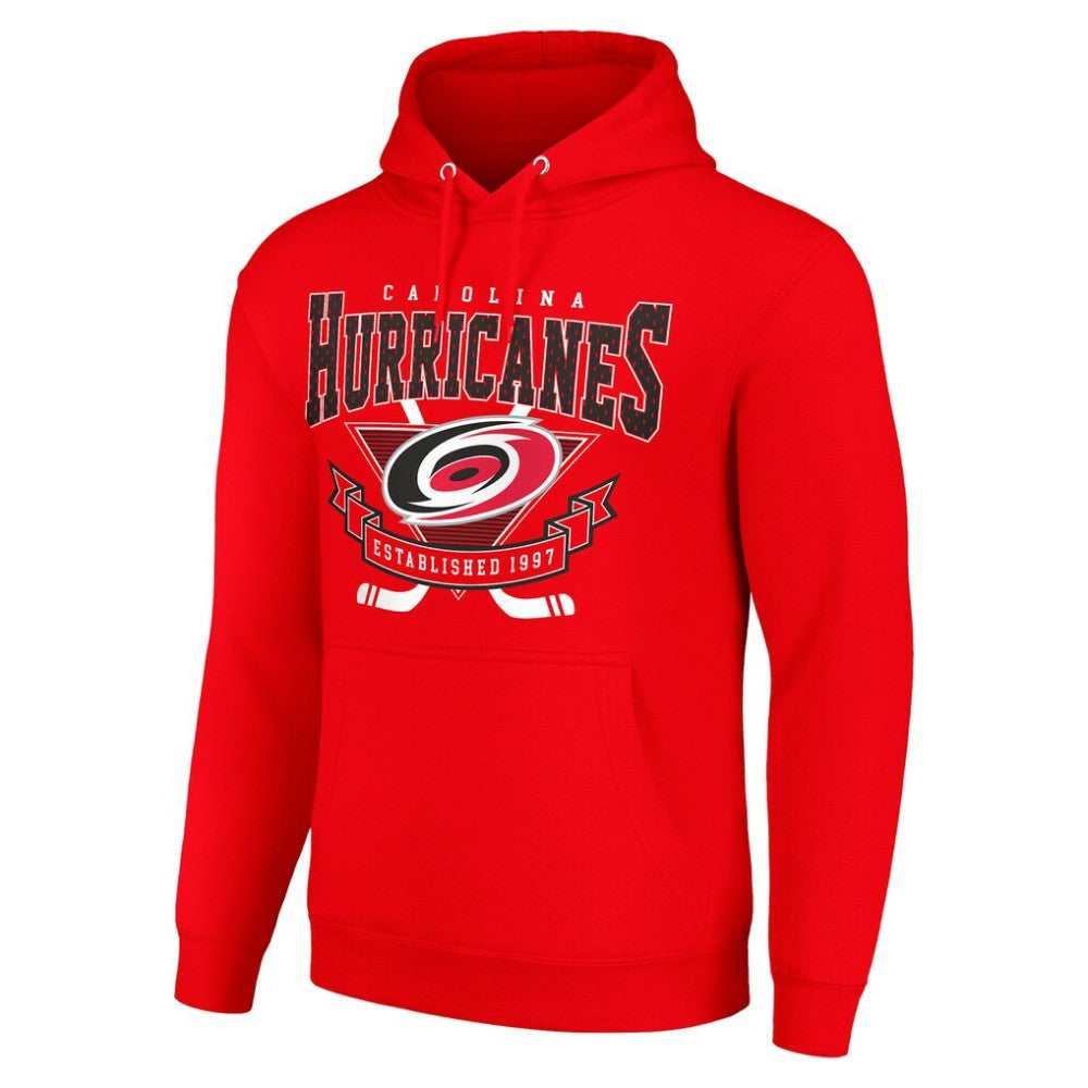 Carolina Hurricanes - Starter Team Logo Graphic Fleece Tri-Blend Pullover Hoodie Red