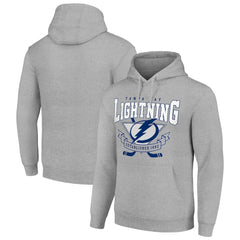 Tampa Bay Lightning - Starter Team Logo Graphic Fleece Tri-Blend Pullover Hoodie Heather Gray