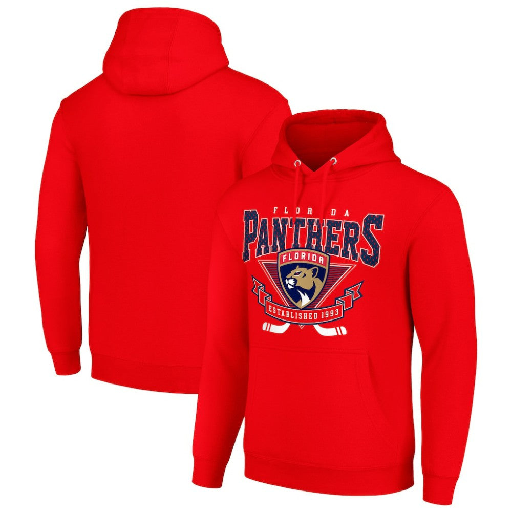 Florida Panthers - Starter Team Logo Graphic Fleece Tri-Blend Pullover Hoodie Red