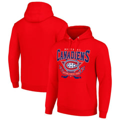 Montreal Canadiens - Starter Team Logo Graphic Fleece Tri-Blend Pullover Hoodie Red