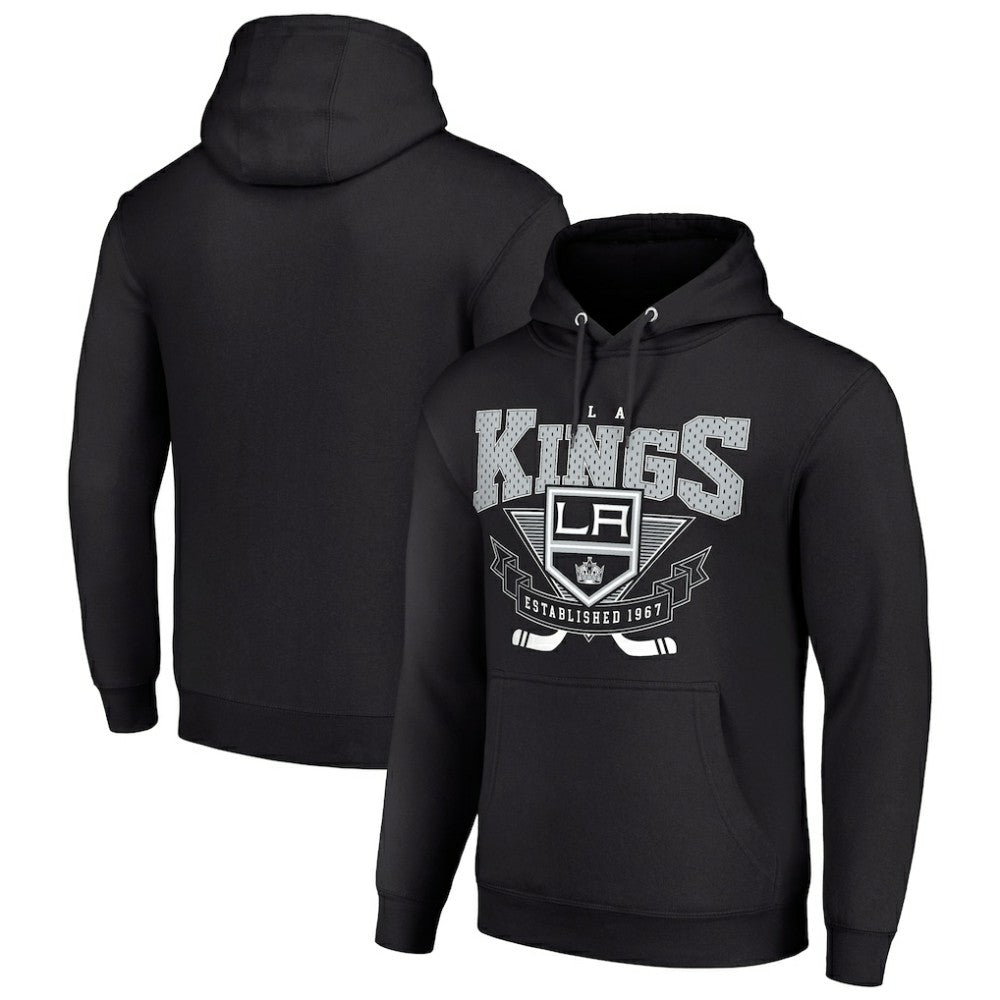 Los Angeles Kings - Starter Team Logo Graphic Fleece Tri-Blend Pullover Hoodie Black